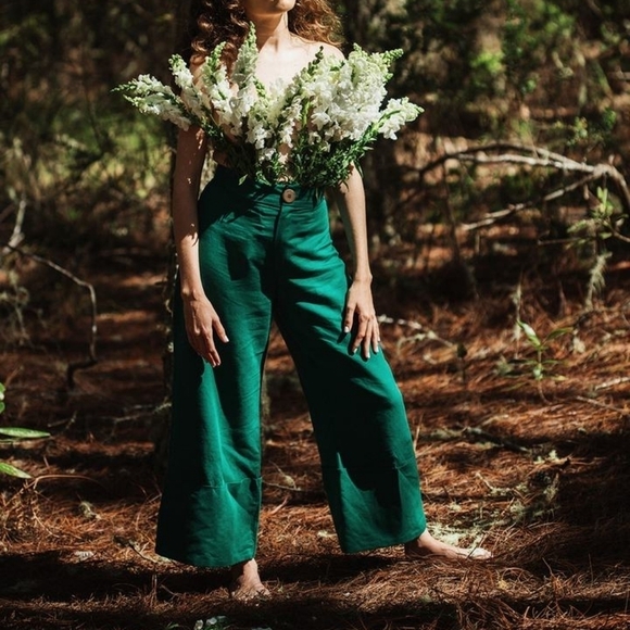 Olette Filipina Verde Pants size XS NWT - Picture 1 of 11